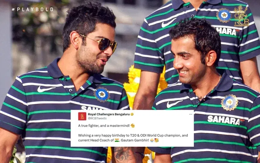 “...And a mastermind”: RCB celebrates Gambhir’s birthday with a special Virat Kohli twist
